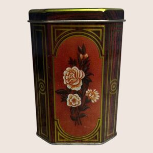 🕯️ VTG 1970s UPCYCLED OCTAGONAL MEISTER TIN HAND POURED SOY CANDLE COFFEE SCENT